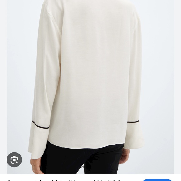 NWT Mango blouse with piping size 18 - Picture 3 of 7